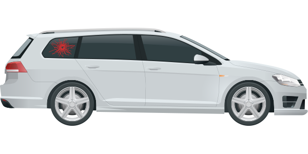 vitre arrière droite du véhicule (break, utilitaires…)