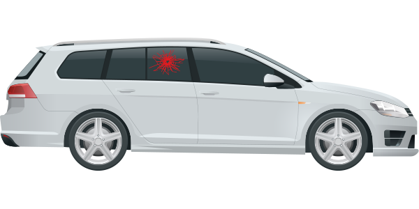 vitre arrière droite du véhicule option 2 (break, utilitaires…)